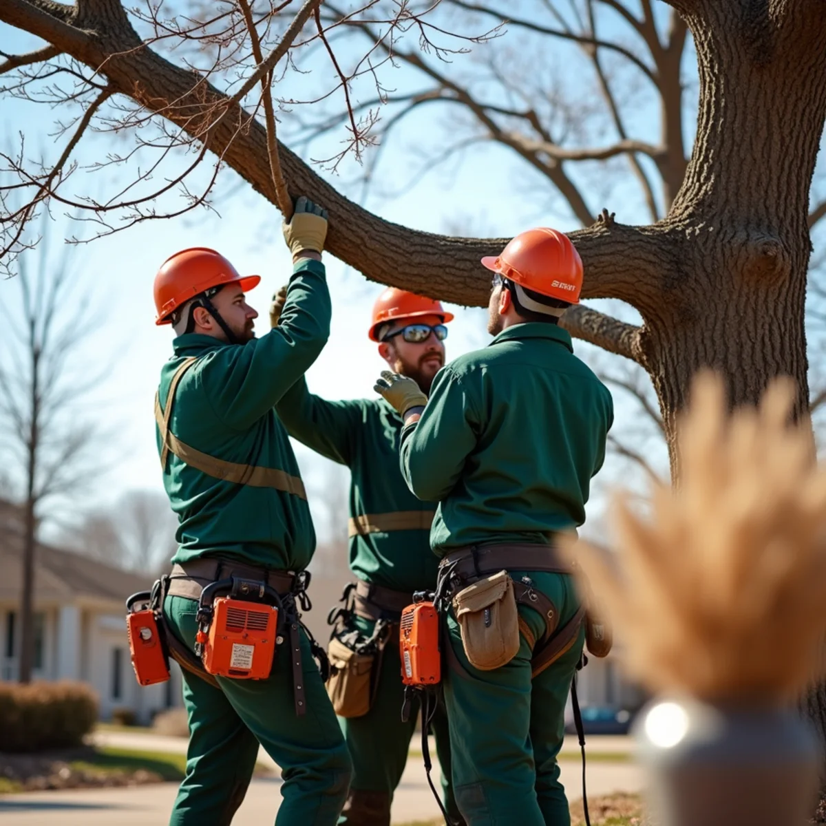 Fall canopy inspection evaluating heavy limbs before winter storm season