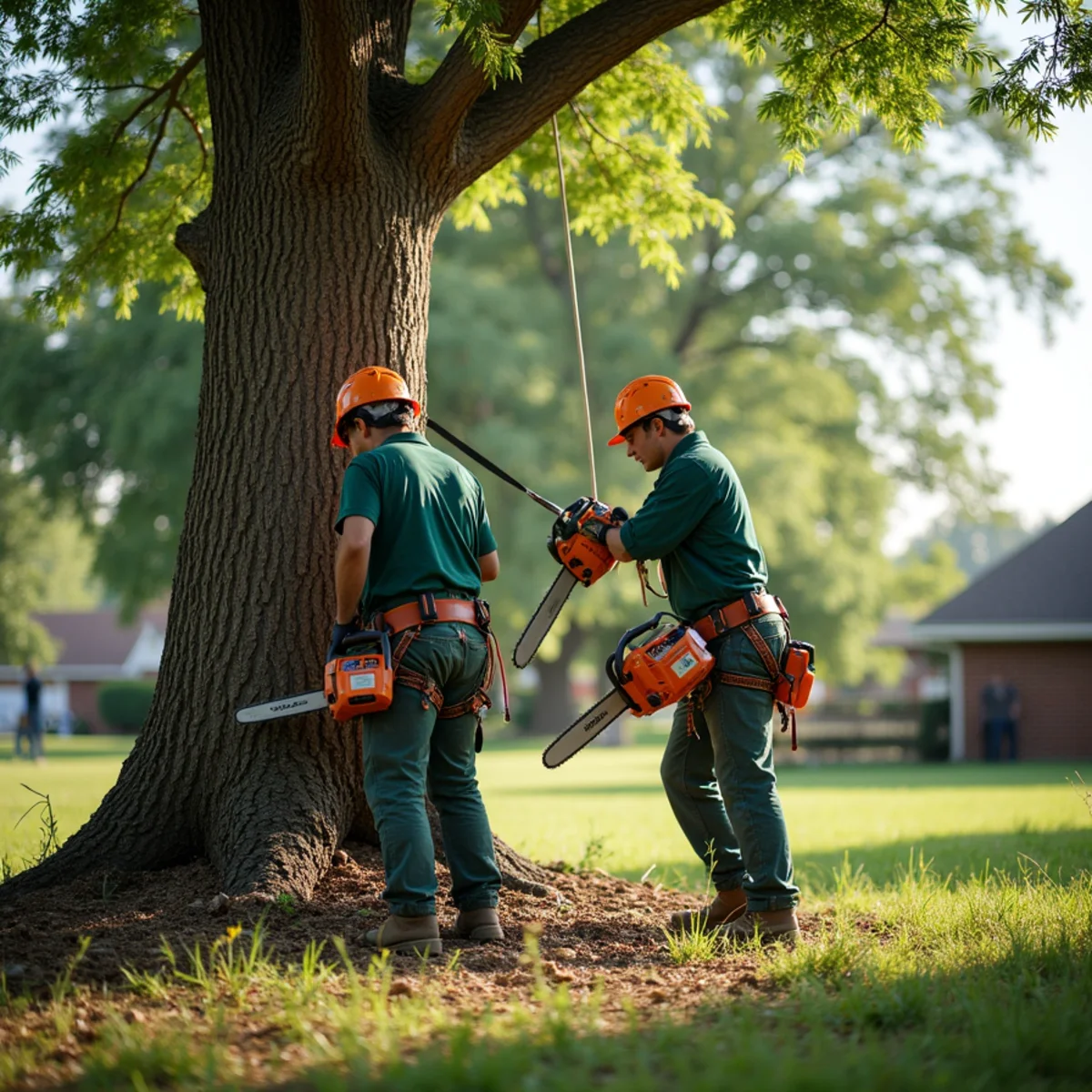Joice Tree Service crew truck and arborist working in Catoosa OK