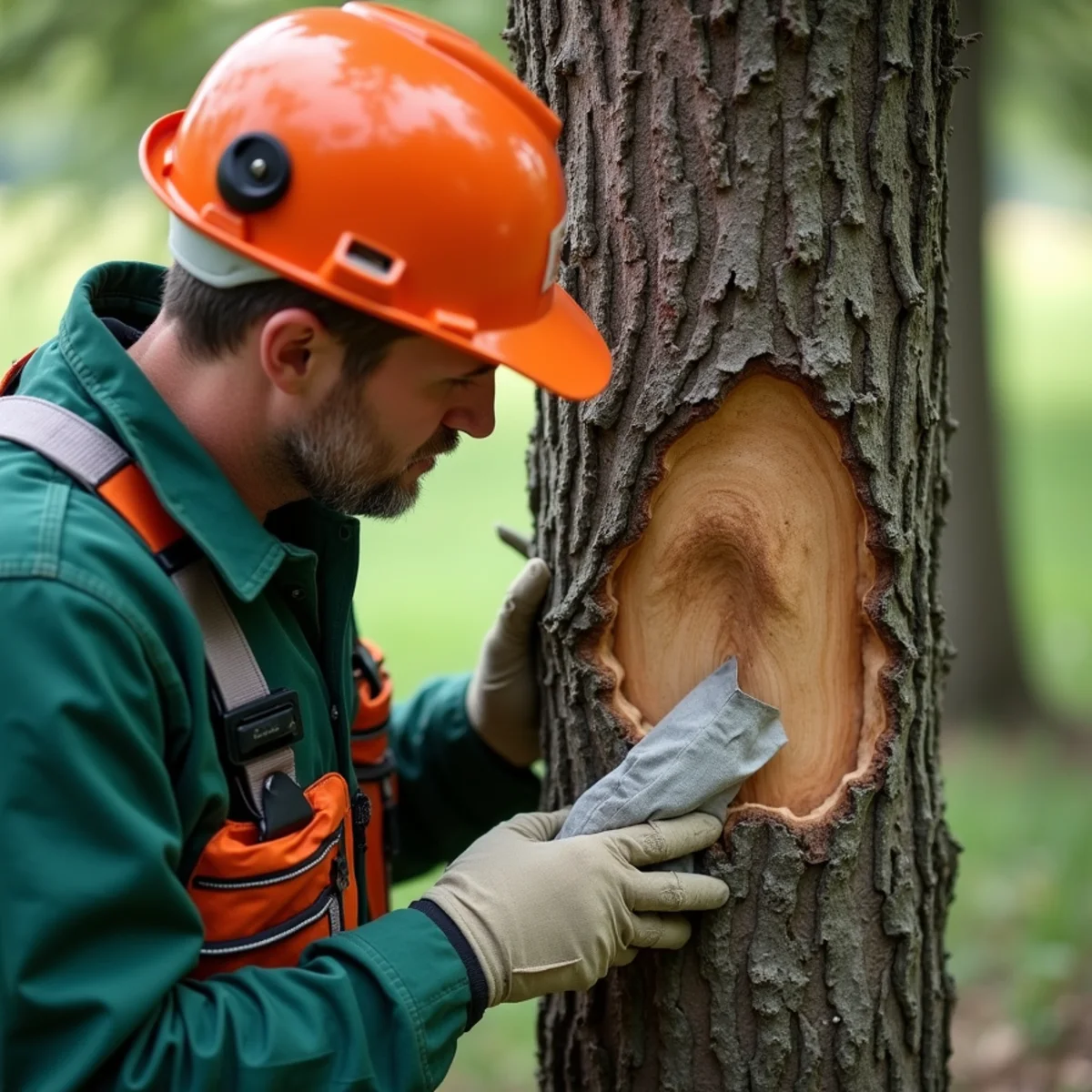 Examining bark cambium health and sap flow on mature shade tree